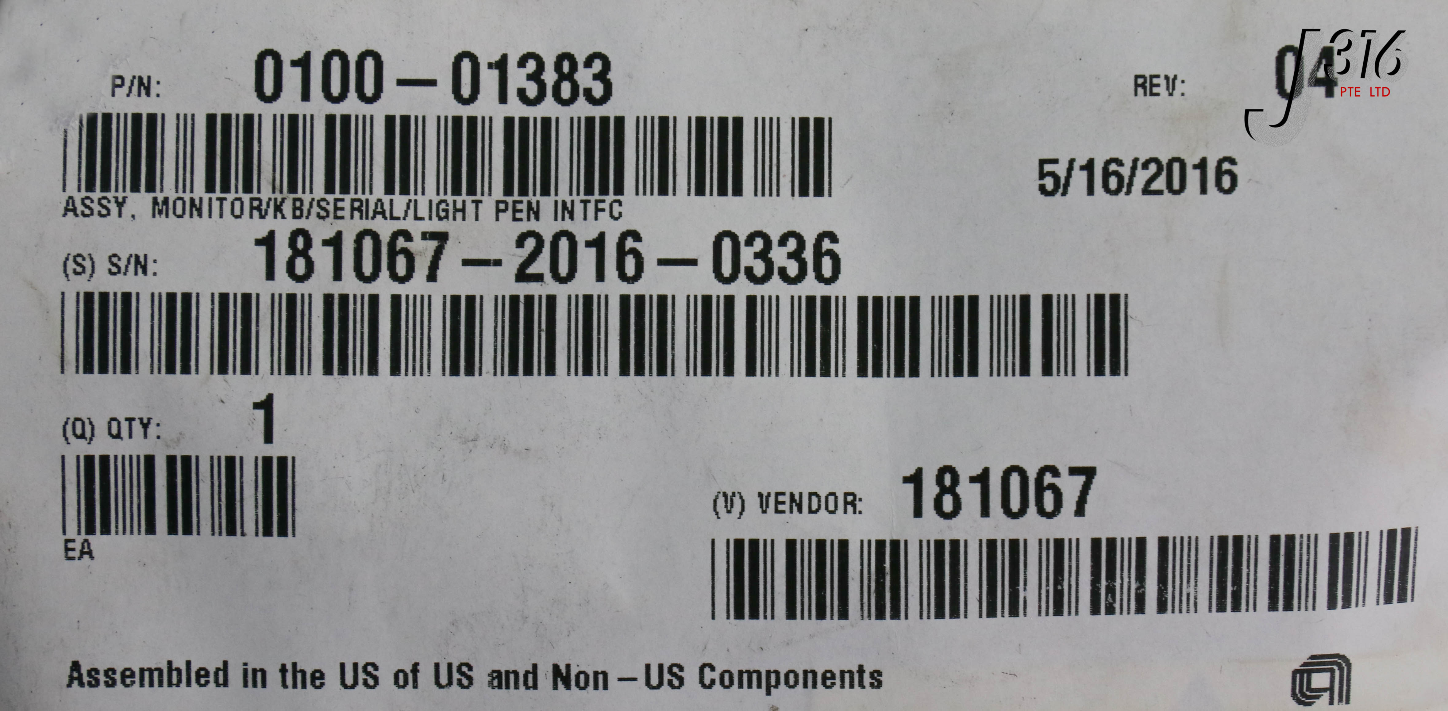 21275 APPLIED MATERIALS PCB ASSY MON/KB/SERIAL/LIGHT PE (NEW) 0100